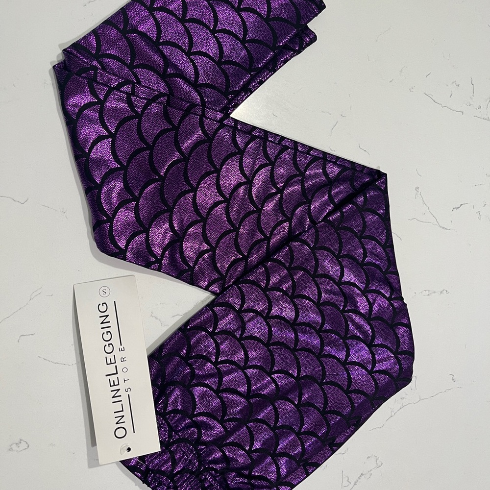 Online Legging Store Purple Mermaid Leggings